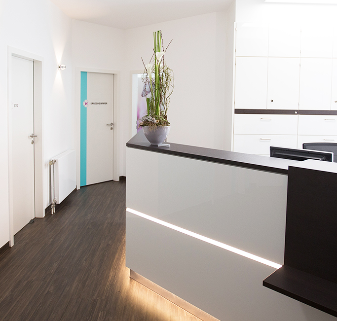 Empfangsbereich der Praxis MVZ Wülfrath